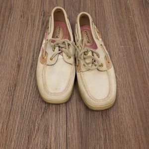 NWOT Sperry Top Sider sz 6, beige and checkered